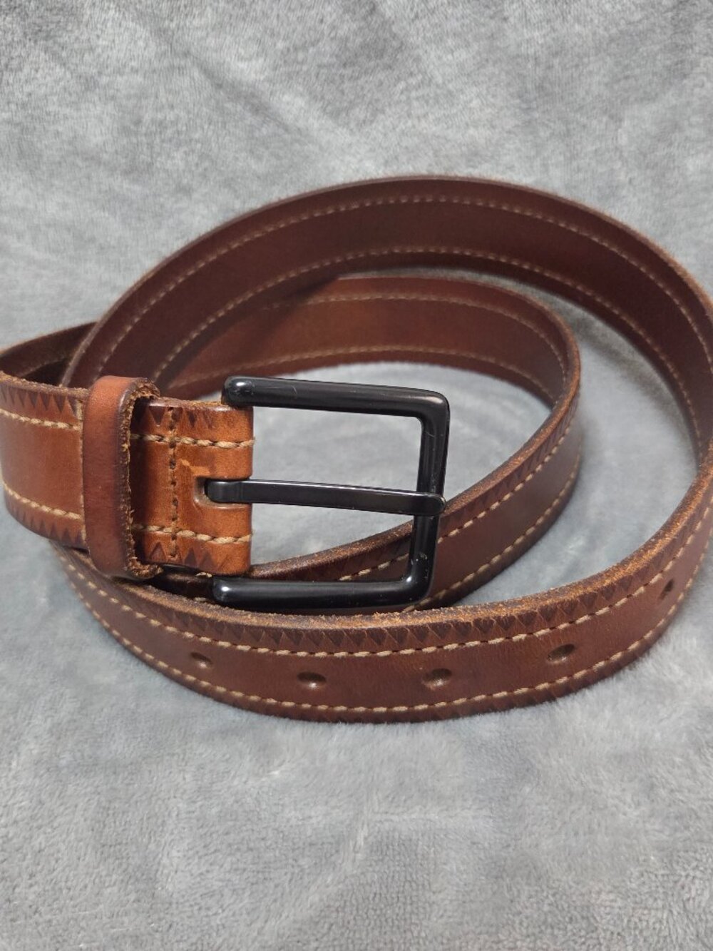 Daniel Cremieux Brown Italian Leather Belt Size 38 NWT Style S35QX477